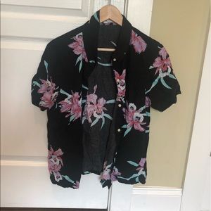 Floral button up